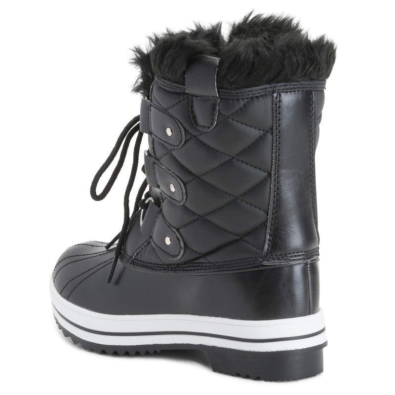 POLAR Womens Snow Boot Quilted Short Winter Snow Rain Warm Waterproof Boots - 10 - BLL41 YC0023 - Image 5