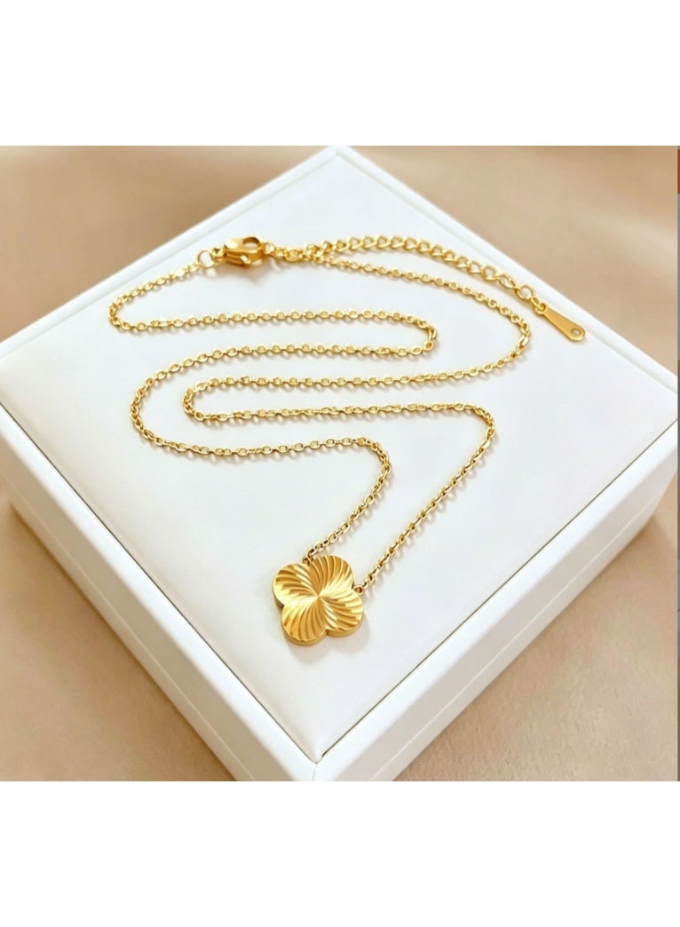 LATEEN 18K Gold Plated Necklace, Dainty Premium Gold Chain Necklace, Hypoallergenic Tarnish‑Resistant Jewelry, Elegant Gift for Women - Image 1