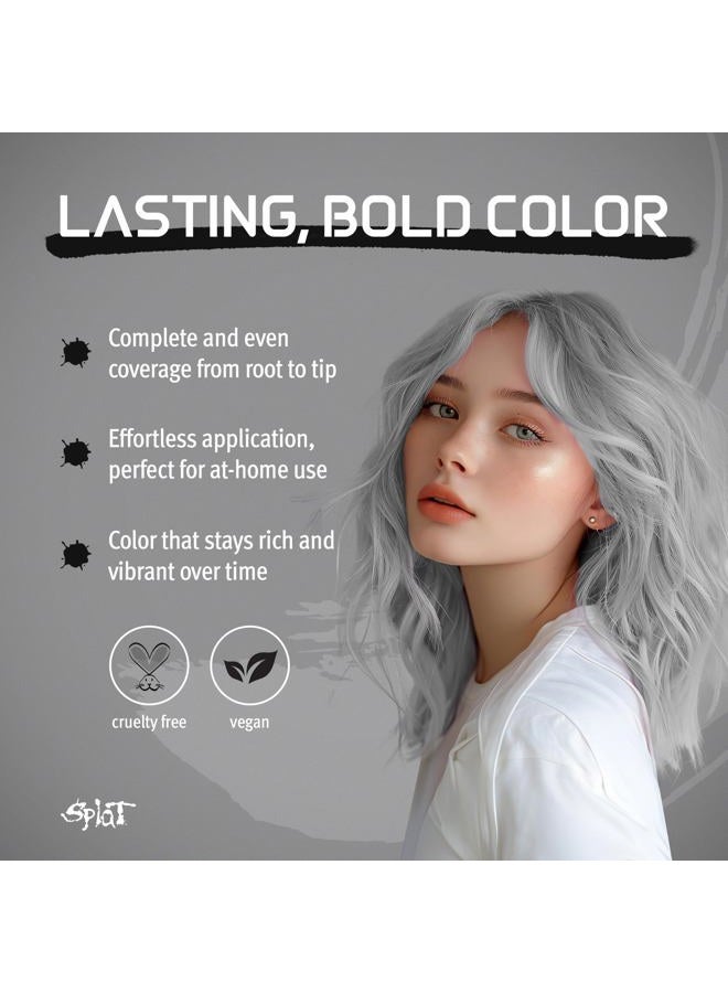 SPLAT Sinful Silver | Complete Silver Hair Dye Kit | Semi-Permanent | Long Lasting | Vegan and Cruelty-Free - Image 2