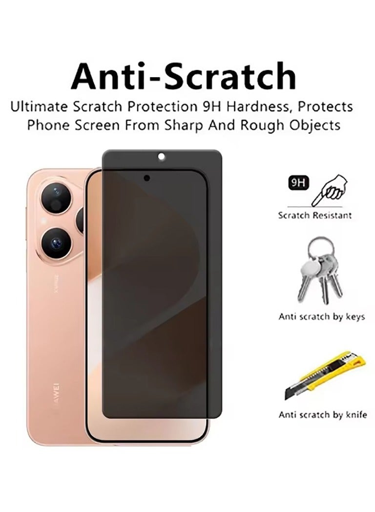1Pack Privacy Screen Protector Tempered Glass for Huawei Pura 80 Scratch-Resistant, Anti Spy - Image 4