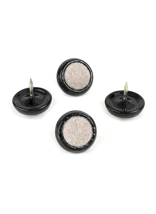 Magic Sliders 4-Piece Carpet Based Nail-On Glides Beige and Black 1inch  - Image 2