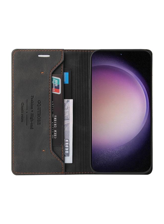 اس-توب جراب لهاتف Samsung Galaxy S24 Ultra 5G، جراب جلدي مضاد للسرقة مع حامل، قابل للطي أفقيًا - Image 4