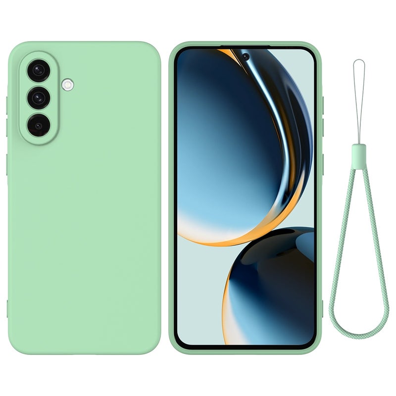 HuHa Case Cover For Samsung Galaxy A56 5G Solid Color Liquid Silicone Dropproof Full Coverage Phone Case(Green) - Image 1