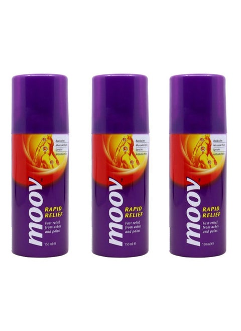 Pack Of 3 Rapid Pain Relief Spray 150ml