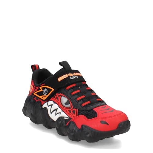 Skechers Boy's Skech-O-Saurus Lights Sneaker, Red/Black, 11 Little Kid - Image 1