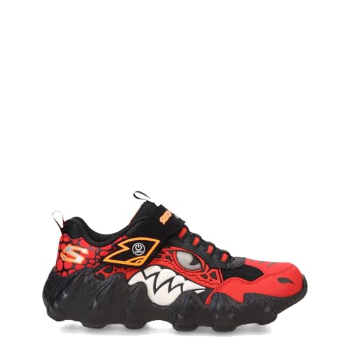 Skechers Boy's Skech-O-Saurus Lights Sneaker, Red/Black, 11 Little Kid - Image 2