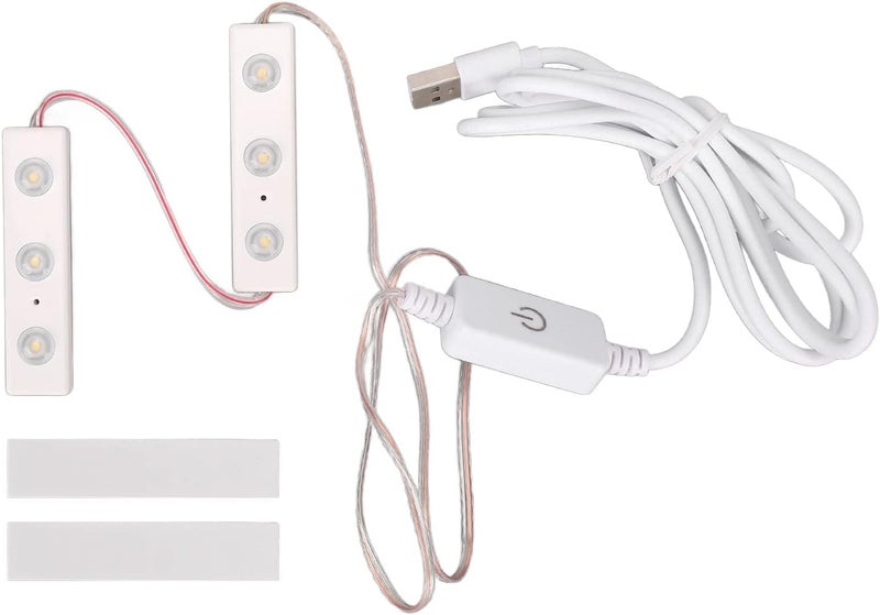 LED Makeup Mirror Strip Light, Adjustable Brightness USB Plug - in Mirror Light with Touch Control, 4000-5000K White for Dressing Table and Bathroom Mirrors (2S 2.7V‑3.4V 230mA-240mA) - Image 1