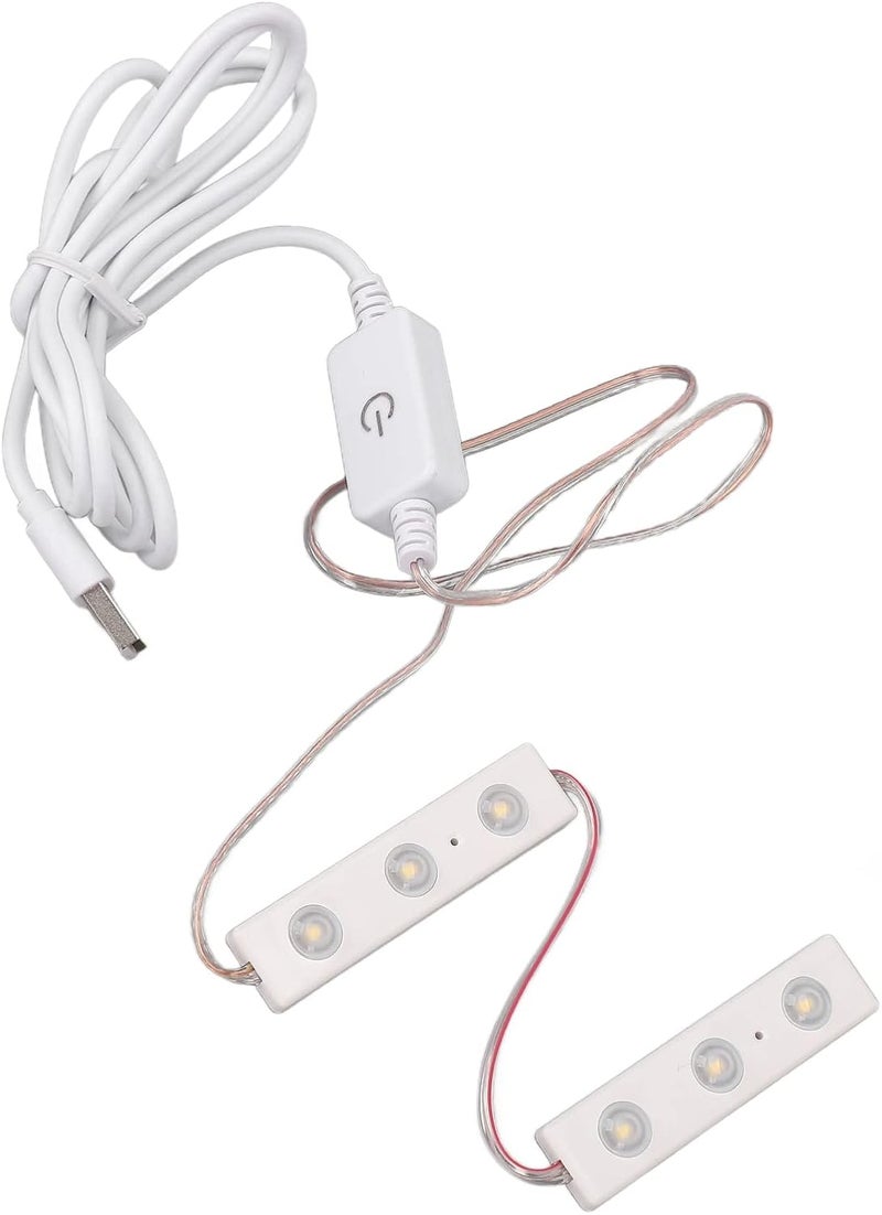 LED Makeup Mirror Strip Light, Adjustable Brightness USB Plug - in Mirror Light with Touch Control, 4000-5000K White for Dressing Table and Bathroom Mirrors (2S 2.7V‑3.4V 230mA-240mA) - Image 4