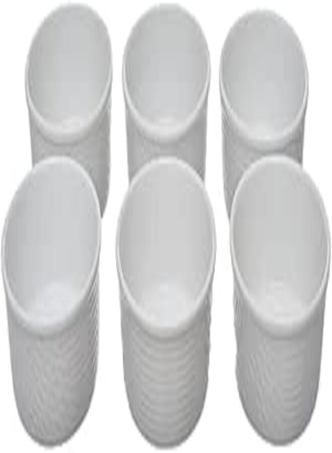 Rosa FM Om Ali Porcelain Bowl Set, 6 Pieces 10CM With Durable Material For Home - White