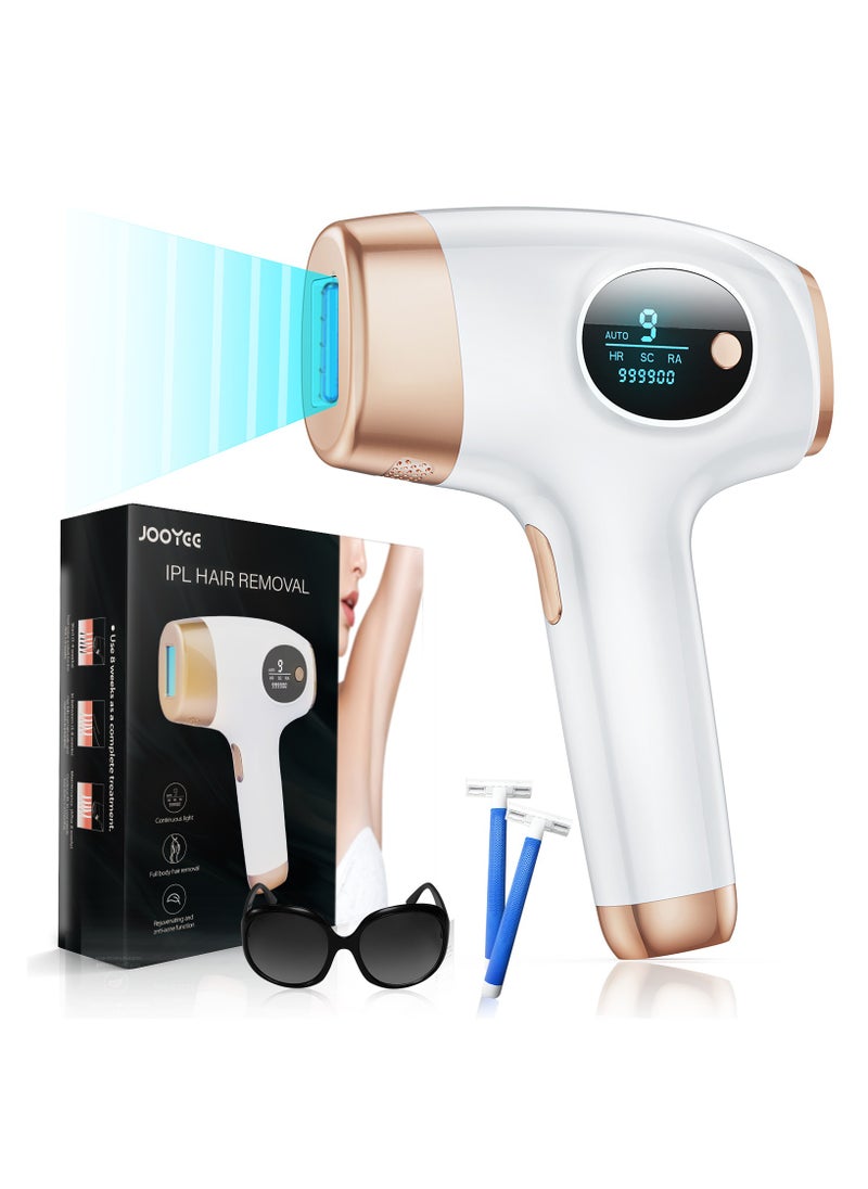 JOOYEE - Laser Hair Removal Results in 4 weeks Permanent IPL Hair Removal with 9 Energy Levels 3 Functions 999900 Flashes - Image 1