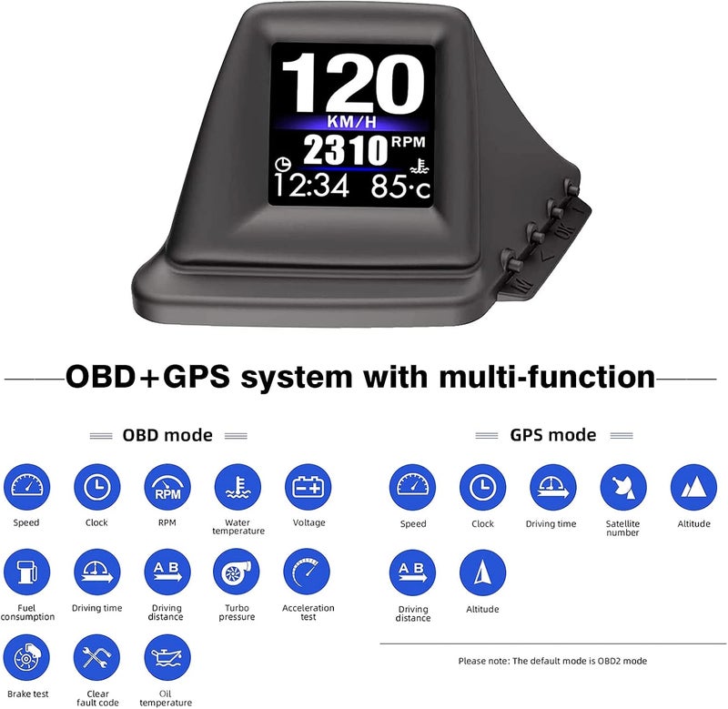 wiiiw عرض رأس السيارة، HUD P8، نظام مزدوج OBDII و GPS، أول نموذج في السوق يمكن تركيبه على تريم عمود A، يعمل فقط على معظم السيارات من 2008 وما فوق - Image 4