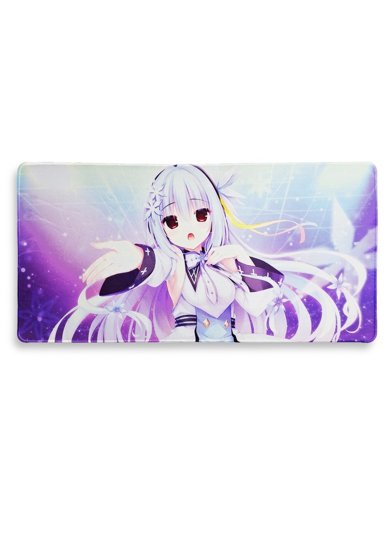 Generic - Large Gaming Mouse Pad, Cartoon Anime Girl (60cm x 30cm x 2mm), Extended Thickened Mouse Mat Waterproof Non-Slip Spill-Proof Mouse Mat with Special Textured Surface, Anti-wear Stitched Edges for Keyboard and PC - Image 1