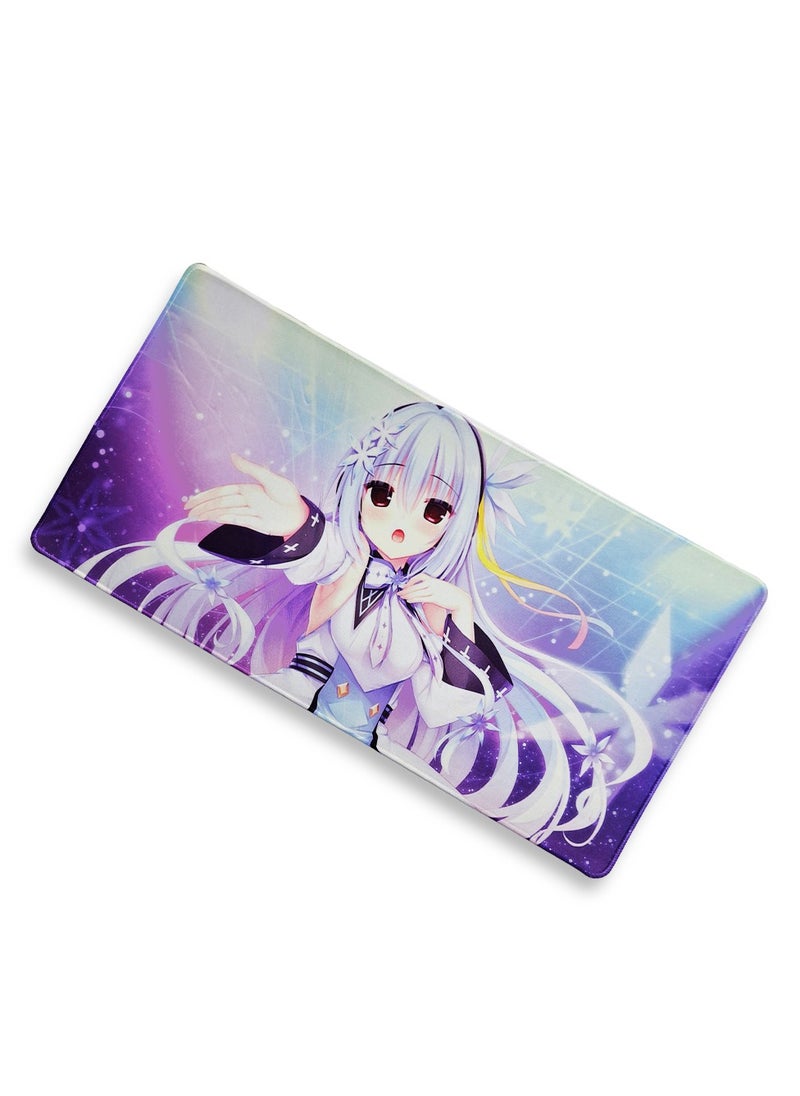 Generic - Large Gaming Mouse Pad, Cartoon Anime Girl (60cm x 30cm x 2mm), Extended Thickened Mouse Mat Waterproof Non-Slip Spill-Proof Mouse Mat with Special Textured Surface, Anti-wear Stitched Edges for Keyboard and PC - Image 1