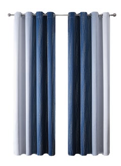 Sharpdo 2-Piece Set Of Full Blackout Curtains For Family Bedroom High-Precision Gradient Line Printing Curtains (Excluding Curtain Rods)  - Image 1