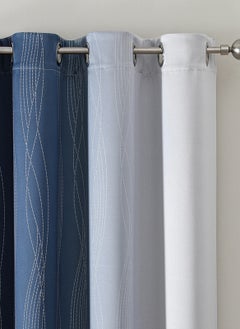 Sharpdo 2-Piece Set Of Full Blackout Curtains For Family Bedroom High-Precision Gradient Line Printing Curtains (Excluding Curtain Rods)  - Image 4