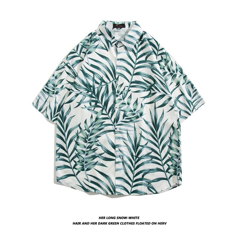 Seaside Vacation Beach Shirt Men'S Short-Sleeved Printed Shirt Seaside Vacation Quick-Drying Top Southeast Asian Style - Image 3