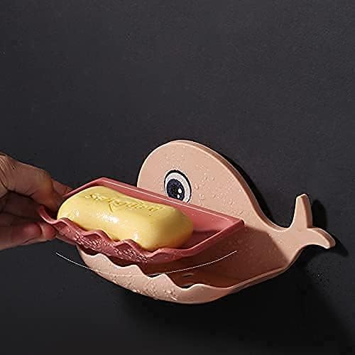 Black Sparrow Soap Stand for Bathroom Kitchen Sink Magic Stickers Wall Mounted (Pack of 2 Pcs) Soap Dish Holder, Fish Design Random Color - Image 3
