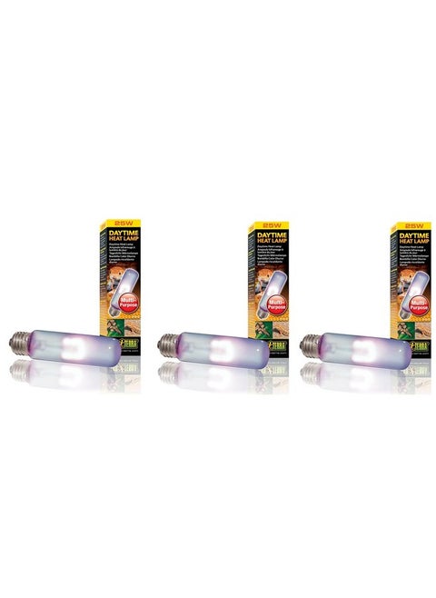 (3 Pack) Exo Terra Daytime Heat Lamps, 25 Watt
