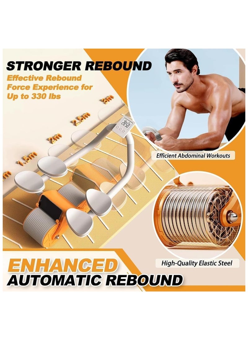 Auto Rebound Abdominal Wheel, Home Abdominal Exercise Wheel, QSHOP® New Abdominal Roller Wheel with Timer, Abdominal Core Strength Exercise Roller Wheel