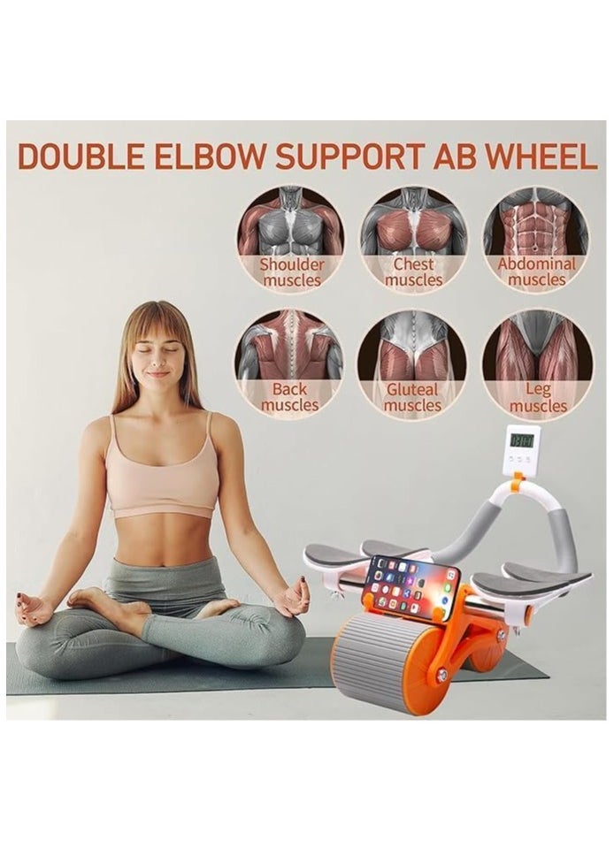 Auto Rebound Abdominal Wheel, Home Abdominal Exercise Wheel, QSHOP® New Abdominal Roller Wheel with Timer, Abdominal Core Strength Exercise Roller Wheel