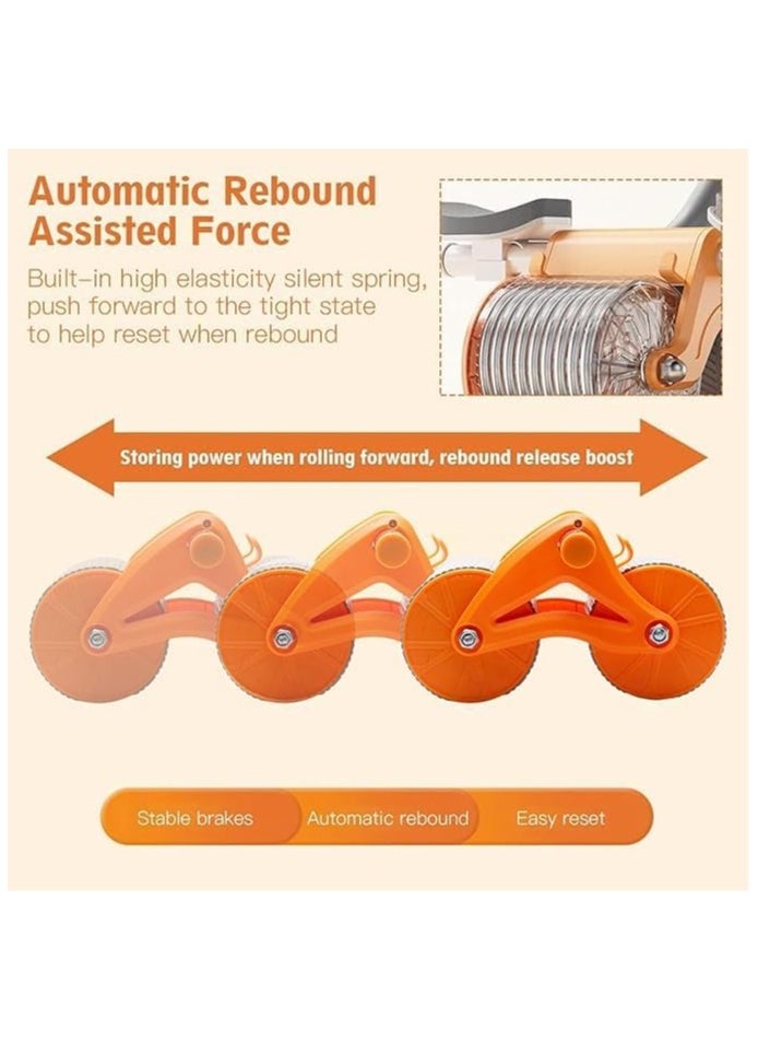 Auto Rebound Abdominal Wheel, Home Abdominal Exercise Wheel, QSHOP® New Abdominal Roller Wheel with Timer, Abdominal Core Strength Exercise Roller Wheel