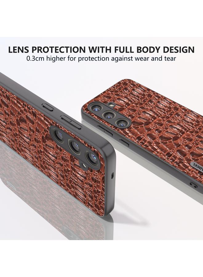 اس-توب جراب لهاتف Samsung Galaxy S24+ 5G من ABEEL مصنوع من الجلد الطبيعي مع حامل لهاتف Sky Series - Image 5