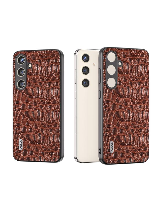 اس-توب جراب لهاتف Samsung Galaxy S24+ 5G من ABEEL مصنوع من الجلد الطبيعي مع حامل لهاتف Sky Series - Image 1