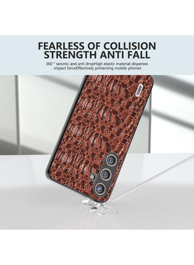 اس-توب جراب لهاتف Samsung Galaxy S24+ 5G من ABEEL مصنوع من الجلد الطبيعي مع حامل لهاتف Sky Series - Image 3