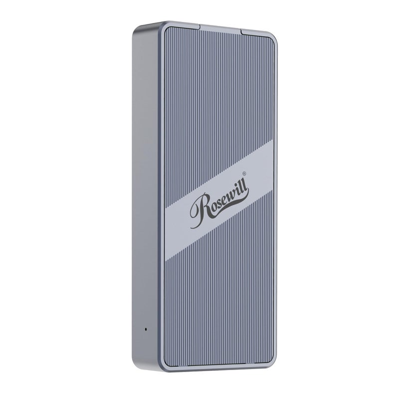 Rosewill 40Gbps M2 NVMe SSD Enclosure with Cooling Fan Transparent Back Plate Support M2 NVMe SSD up to 8TB Compatible with Thunderbolt 34USB43220 M1 M2 ProMax PC MacBook IPAD Chrome - Image 2