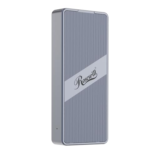 Rosewill 40Gbps M2 NVMe SSD Enclosure with Cooling Fan Transparent Back Plate Support M2 NVMe SSD up to 8TB Compatible with Thunderbolt 34USB43220 M1 M2 ProMax PC MacBook IPAD Chrome - Image 1