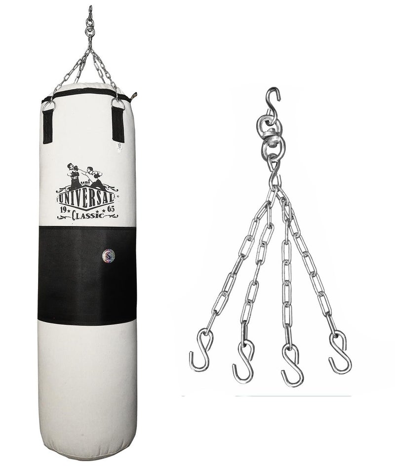 USI UNIVERSAL Boxing Punching Bag, 626C Classic Tough Canvas 4 Feet UnFilled Boxing Bag, Kickboxing Punching Bag with Hanging Chain Combo, Heavy 20oz Canvas Material for Men & Women - Image 1