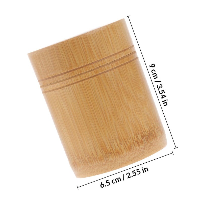 Bamboo Toothpick Dispenser Box With Lid Round Toothpick Holder Container For Home Restaurant Kitchen Natural Material - Image 3