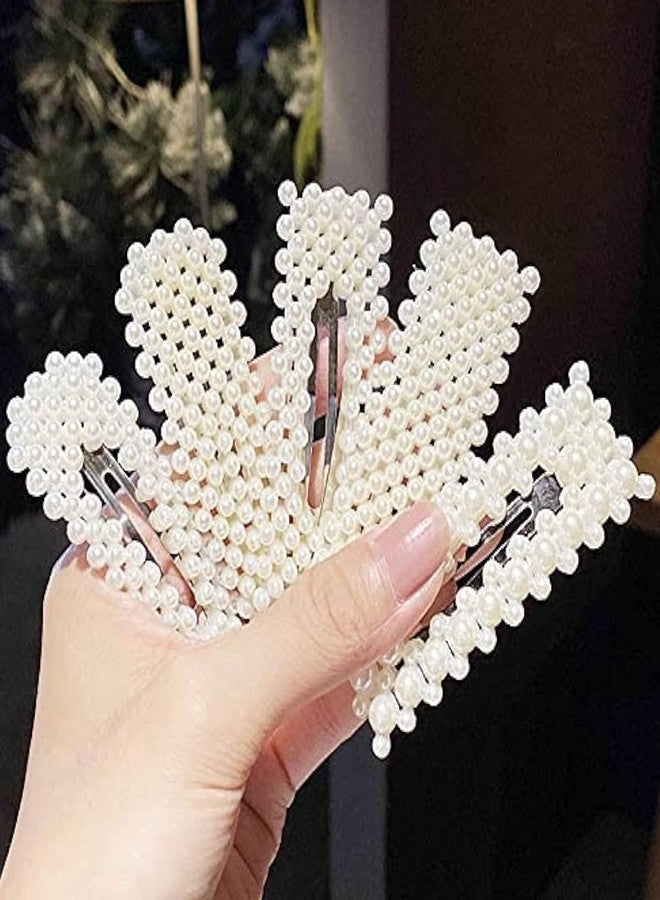 MYSELF 12 Pcs Fashionable Hair Clips, Artificial Pearl Hair Barrettes for Women Ladies Girls - Image 3