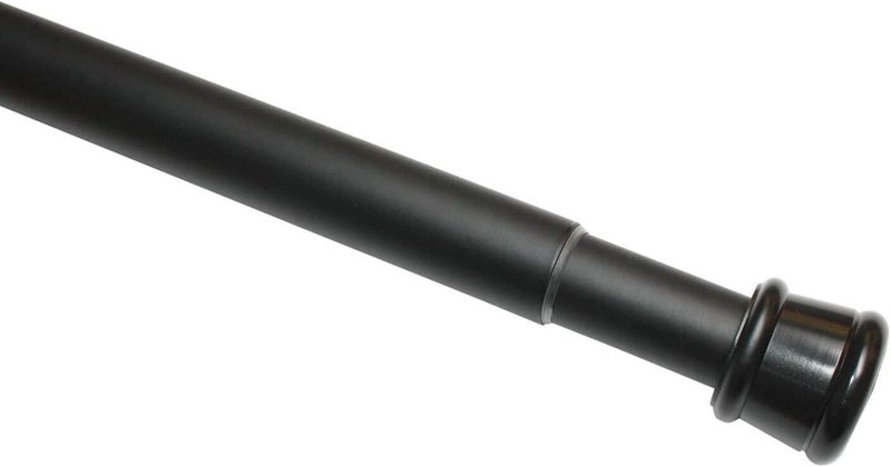 GARDINIA Tension Rod, Metal Rod, Extendible Curtain Rod without Drilling and Screwing, Diameter 23/26 mm, Length 90-140 cm, Matte Black