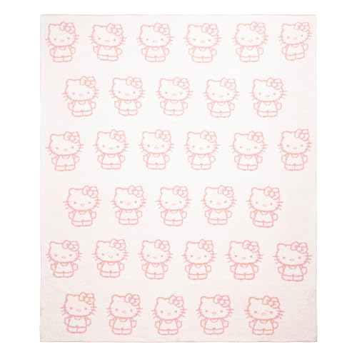 Jay Franco Hello Kitty Feather Knit Fluffy Throw Blanket - Fuzzy Blanket Measures 50 x 60 Inch, Super Soft Soft Lightweight Pink Accent for Couch or Chair - Image 2