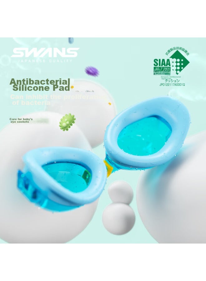 Swans Children's Swimming Goggles, Imported Fr Japan, Waterproof And Anti-fog, High-definition, For Boys And Girls, Suitable For Older Children, Swimming Gl Es And Swim Cap, Light Pink - Image 2