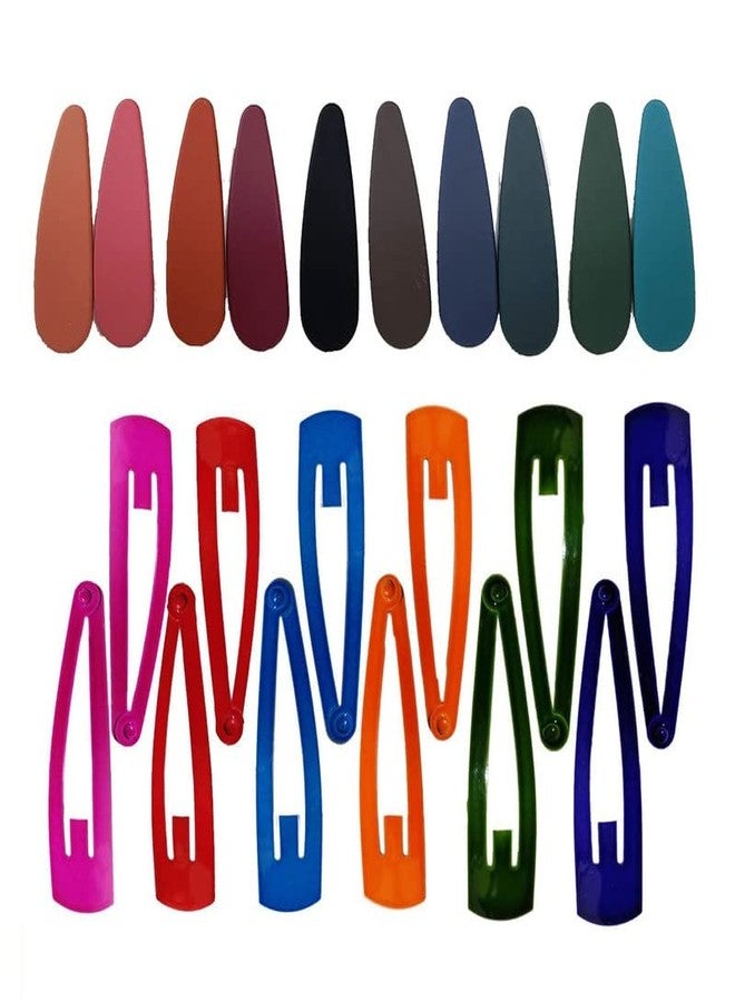CHANDERKASH 24Pcs Non Slip Metal & Plastic Matte Finish Daily Use Tic Tac Hair Clip for Womens - Image 2
