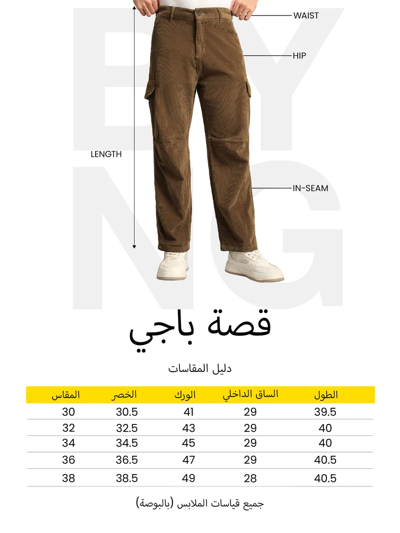 Beyoung Black 3D Pocket With Zipper Cargo Pants