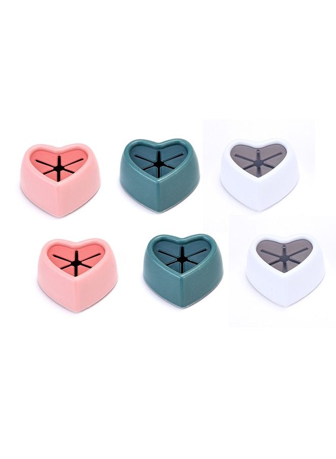 6Pcs Punch-Free Towel Plug Holder, Bathroom Storage Hanger, Towels Washing Cloth Rag Hook, Bathroom Kitchen Accessories, Storage Holders (Pink+Blue+White)  - Image 1