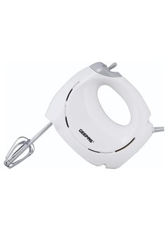Hand Mixer- 2 beaters and 2 dough hooks- Professional Food & Cake Mixer for Baking | 7 Speed Function, Includes Chrome Extra Long Beaters and Dough Hooks, Lightweight & Powerful 150 W GHM9899 White