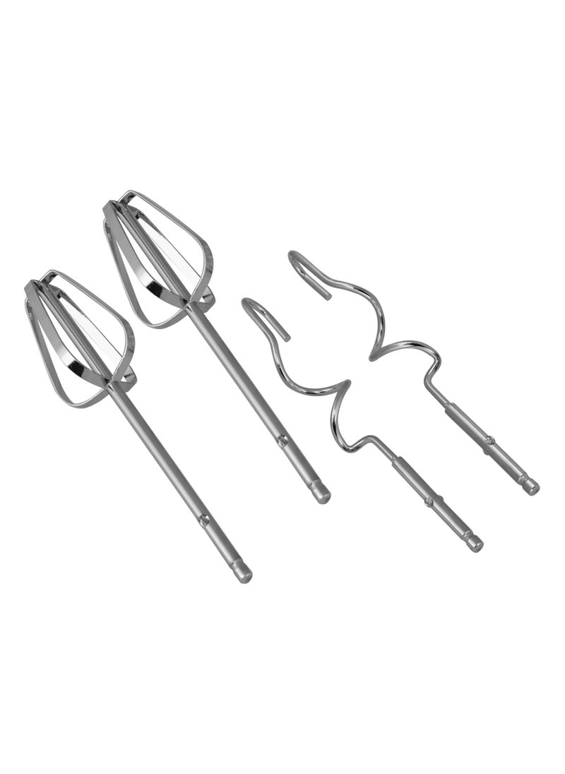 GEE - Hand Mixer- 2 beaters and 2 dough hooks- Professional Food & Cake Mixer for Baking | 7 Speed Function, Includes Chrome Extra Long Beaters and Dough Hooks, Lightweight & Powerful 150 W GHM9899 White - Image 1
