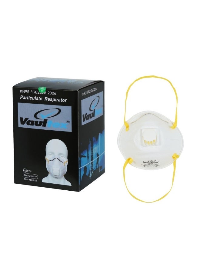 Vaultex Vaultex VMK Non Medical KN95 Valve Particulate Respirator, 10Pcs/Pack  - Image 2