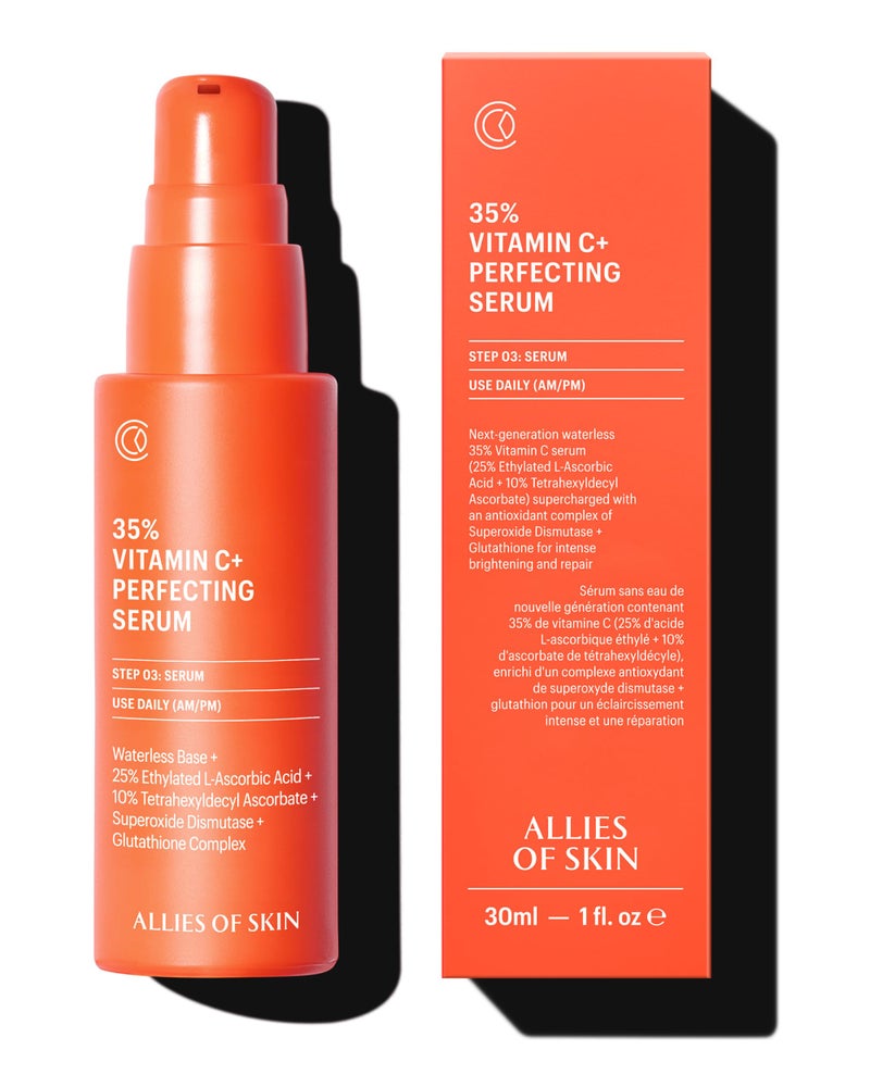 Allies of Skin 35% Vitamin C Extra Strength Serum | Waterless Professional Grade Face Serum with Niacinamide | Highly Concentrated Formula to Plump & Firm Skin | Hydrating Anti-Aging Skincare | 1 oz - Image 1