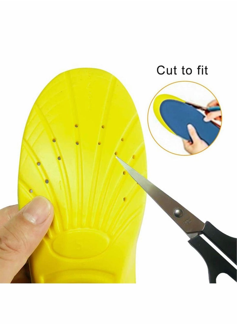 SYOSI - Memory Foam Insoles, PU Orthotic Sport Insoles, Comfortable Breathable, Shock Absorption and Relieve Foot Pain, Plantar Fasciitis Arch Support Insoles (Men 41-46/ Women 42-47) - Image 1