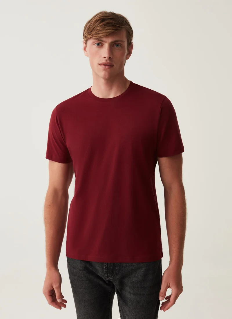 او في اس Two-pack T-shirts with round neck