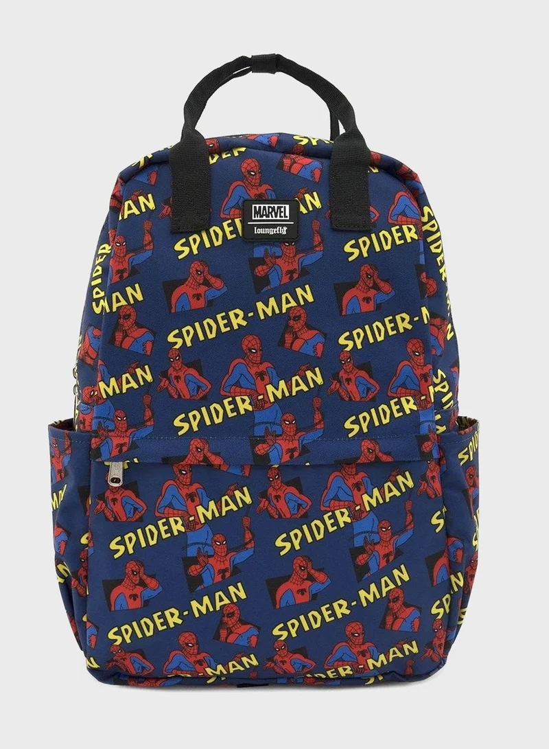 Loungefly Kids Spiderman Print Square Backpack