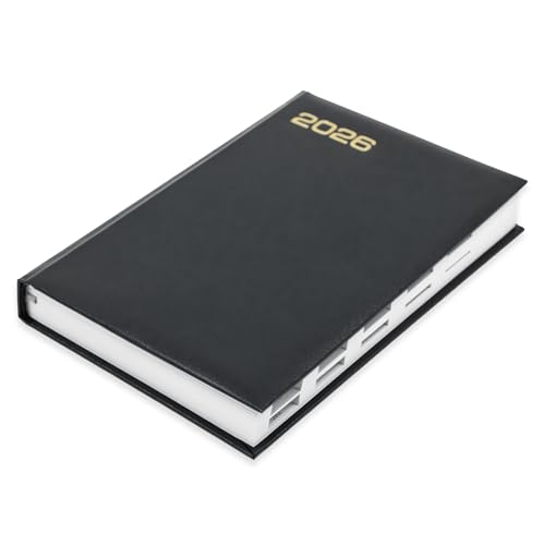 Mahavir Standard Diary 2026 | A5 Size | One-Day-to-a-Page New Year Diary with Thumb-Cut Indexes | 424 pages | Vinyl/Acrylic Coated Cover Material | (Black) - Image 3