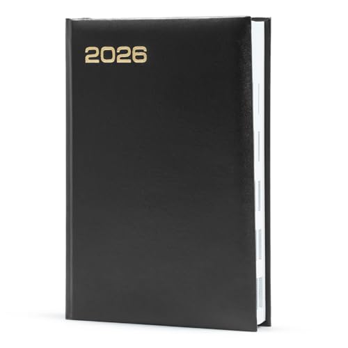 Mahavir Standard Diary 2026 | A5 Size | One-Day-to-a-Page New Year Diary with Thumb-Cut Indexes | 424 pages | Vinyl/Acrylic Coated Cover Material | (Black) - Image 2