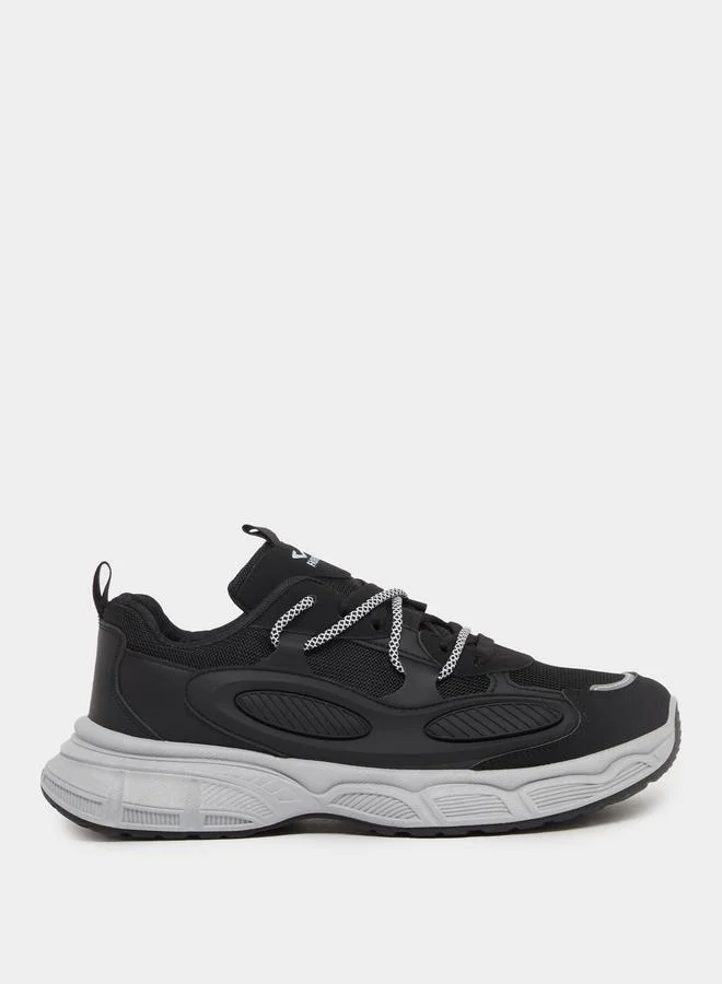 Take Two Take Two Textured Chunky Sole Lace Up Sneakers