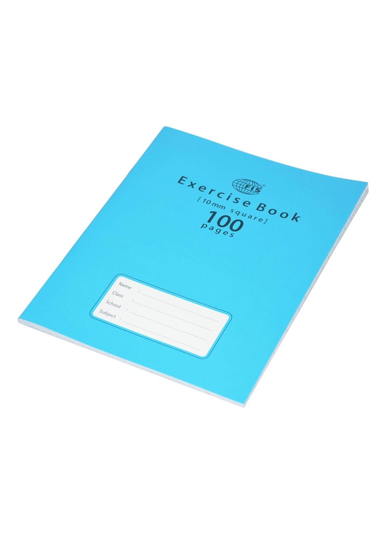 FIS Exercise Books 10 Mm Square With Left Margin, 100 Pages, Pack Of 12 Pieces, 16.5 X 21 Cm Size - FSEBSQ10100N - Image 4